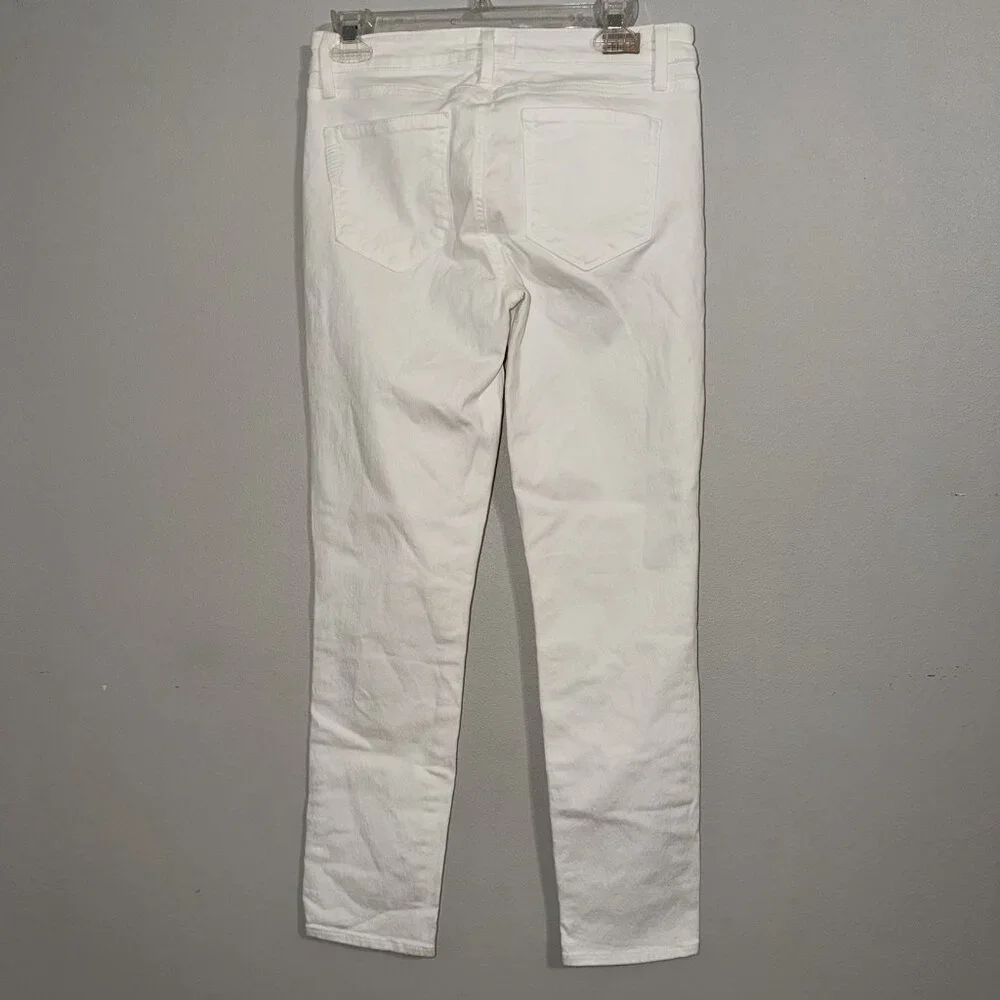 Paige Jeans Women 29‎ White Kylie Crop Minimalist Summer Spring Classic Vacation